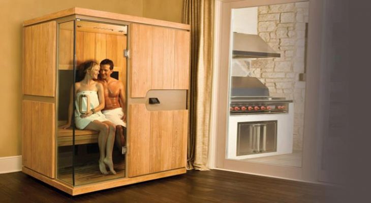 Foto van koppel in sauna